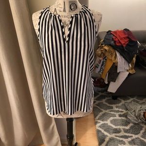 J. Crew black/white striped tank